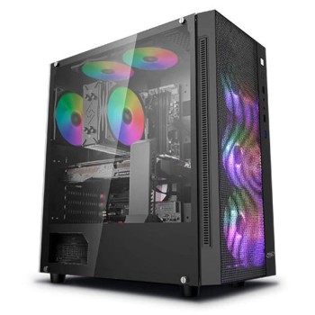 DEEPCOOL MATREXX 55 MESH ADD-RGB 4F Mid-Tower Tempered Glass, Alloy Steel Gaming Cabinet/Computer Case with 4 ARGB Fans Pre-Install, Support Mini-ITX/Micro-ATX/ATX/E-ATX (RGB) DEEPCOOL MATREXX 55 MESH ADD-RGB 4F Mid-Tower Tempered Glass, Alloy Steel Gaming Cabinet/Computer Case with 4 ARGB Fans Pre-Install, Support Mini-ITX/Micro-ATX/ATX/E-ATX (RGB)