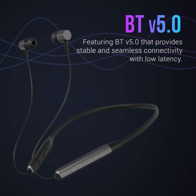 ZEBRONICS Zeb-Lark ​Wireless ​in Ear​ ​Neckband Earphone​ ​with BT 5.0 - (Grey)
