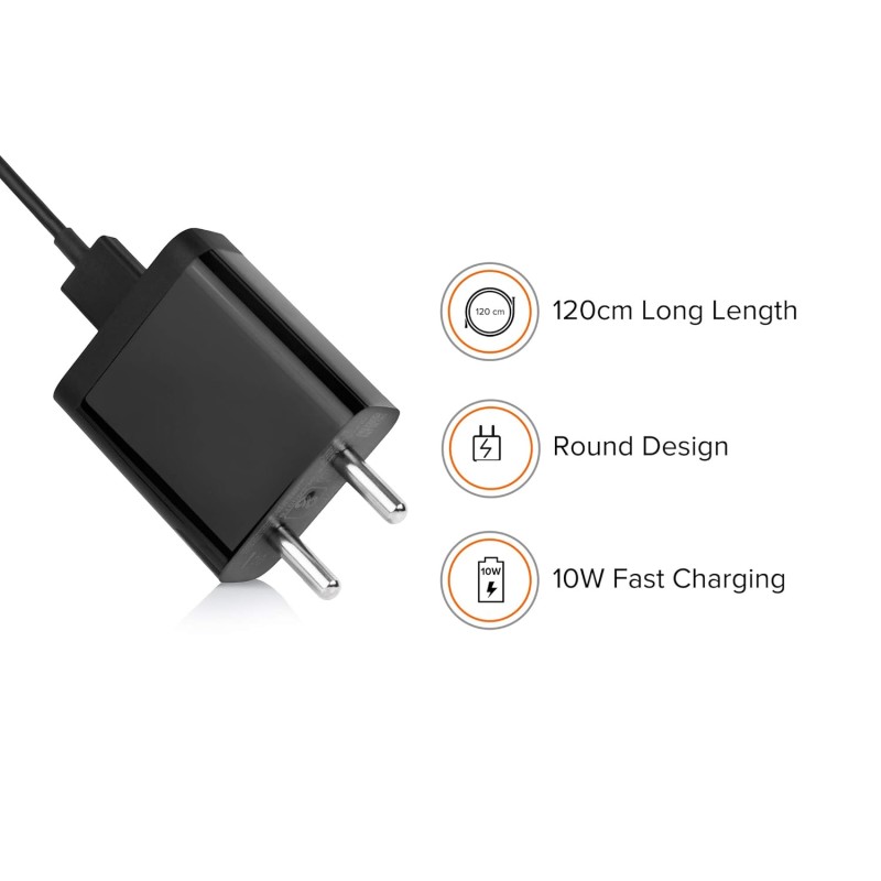 Mi 5V Charger|10W Wall Charger with USB-Black Mi 5V Charger|10W Wall Charger with USB-Black