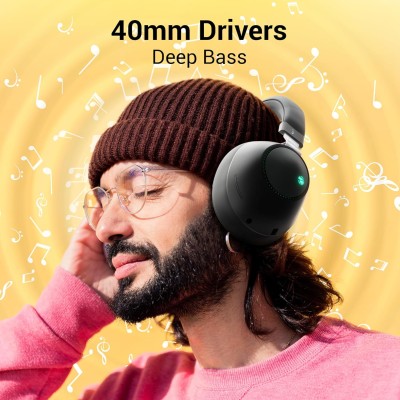 ZEBRONICS Duke 60hrs Playtime Bluetooth Wireless Over Ear Headphone with Mic (Black) ZEBRONICS Duke 60hrs Playtime Bluetooth Wireless Over Ear Headphone with Mic (Black)