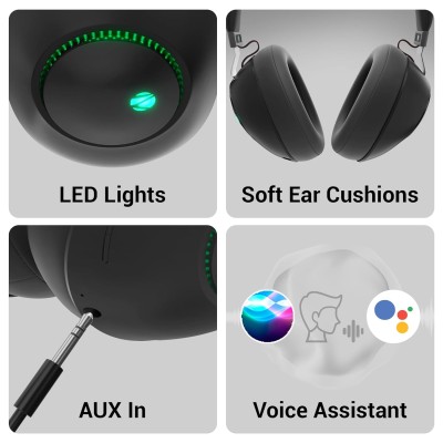 ZEBRONICS Duke 60hrs Playtime Bluetooth Wireless Over Ear Headphone with Mic (Black) ZEBRONICS Duke 60hrs Playtime Bluetooth Wireless Over Ear Headphone with Mic (Black)