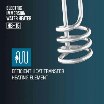 Havells Water Proof Immersion Water Heater HB 15 1500 Watts (White Blue), Plastic Havells Water Proof Immersion Water Heater HB 15 1500 Watts (White Blue), Plastic