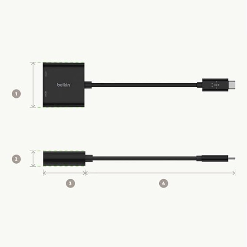 Belkin USB-C to HDMI Adapter + Charge - Black Belkin USB-C to HDMI Adapter + Charge - Black