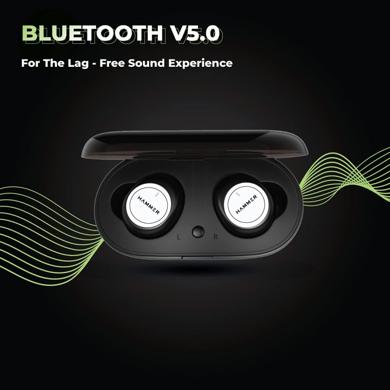 HAMMER Airflow Truly Wireless Earbuds (TWS) in-Built Mic (White) HAMMER Airflow Truly Wireless Earbuds (TWS) in-Built Mic (White)