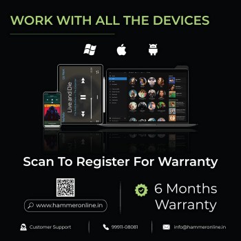 HAMMER Airflow Truly Wireless Earbuds (TWS) in-Built Mic (White) HAMMER Airflow Truly Wireless Earbuds (TWS) in-Built Mic (White)