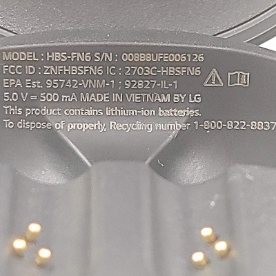 LG TONE Free HBS-FN6 Truly Wireless Bluetooth In Ear Earbuds with Mic (Black) LG TONE Free HBS-FN6 Truly Wireless Bluetooth In Ear Earbuds with Mic (Black)