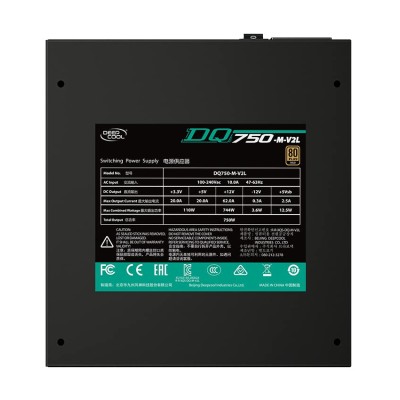Deepcool DQ750-M V2L, 750 Watt, 80 Plus Gold Full Modular Power Supply/PSU for Gaming PC (Black)- DP-GD-DQ750-M-V2L Deepcool DQ750-M V2L, 750 Watt, 80 Plus Gold Full Modular Power Supply/PSU for Gaming PC (Black)- DP-GD-DQ750-M-V2L