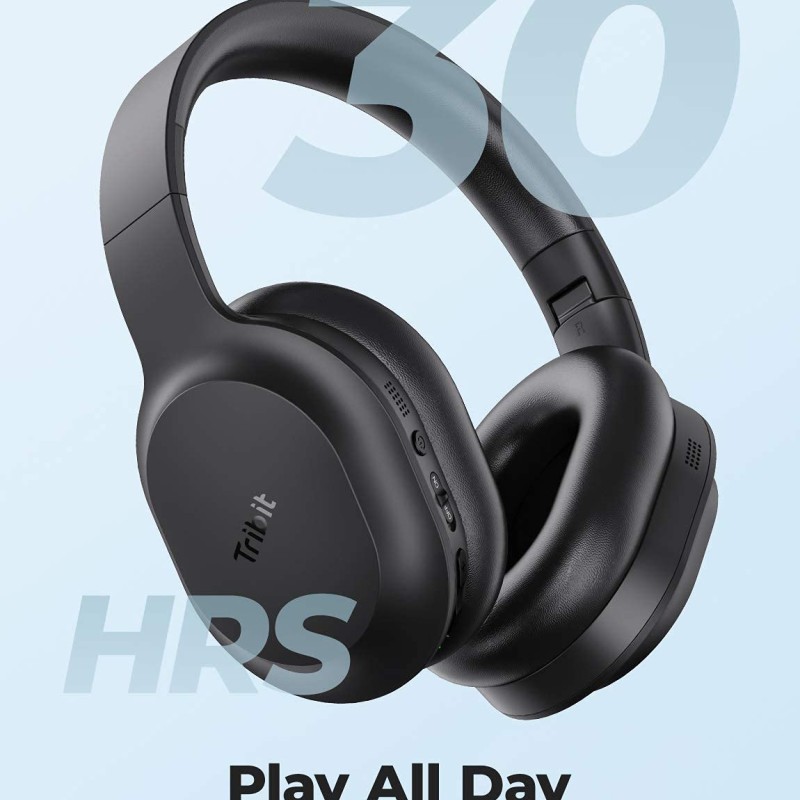 Tribit Over The Ear Headphone with Mic - Black Tribit Over The Ear Headphone with Mic - Black