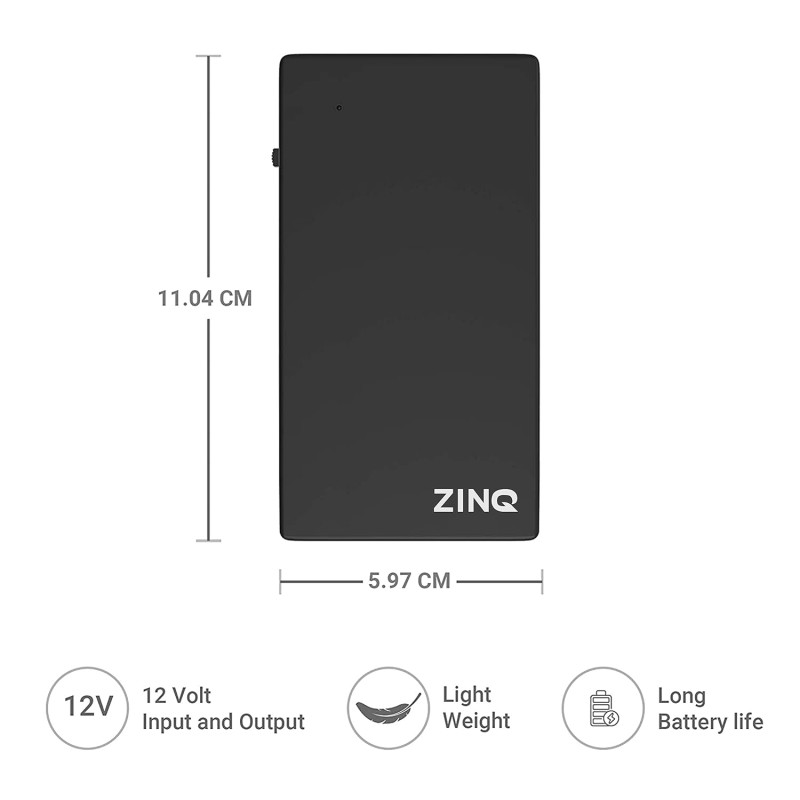 ZINQ Mini UPS for 12V Routers, High Power Fiber Routers, Broadband Modems (Black) ZINQ Mini UPS for 12V Routers, High Power Fiber Routers, Broadband Modems (Black)
