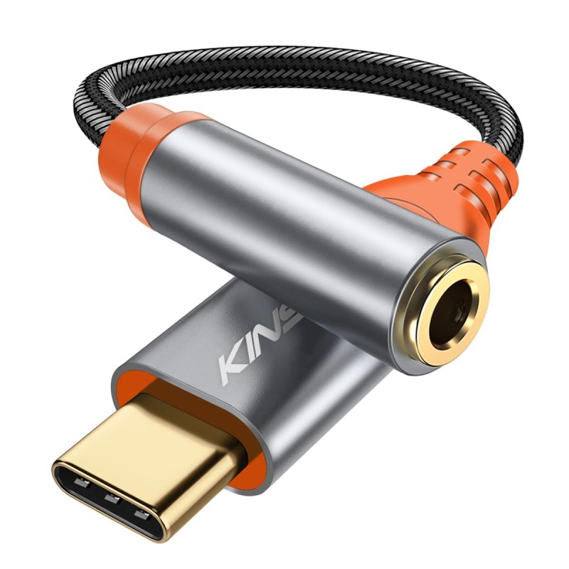 Kinsound USB Type C to 3.5 mm Audio Jack Connector with DAC Kinsound USB Type C to 3.5 mm Audio Jack Connector with DAC