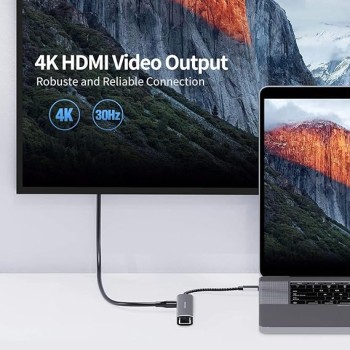 CableCreation USB C Hub Multiport Adapter, 5-in-1 USB C Adapter Aluminum Shell with 4K USB C to HDMI