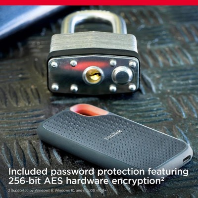 Sandisk Extreme Portable 1TB, 1050MB/s R, 1000MB/s W, 3mtr Drop Protection, IP65 Water/dust Resistance Sandisk Extreme Portable 1TB, 1050MB/s R, 1000MB/s W, 3mtr Drop Protection, IP65 Water/dust Resistance