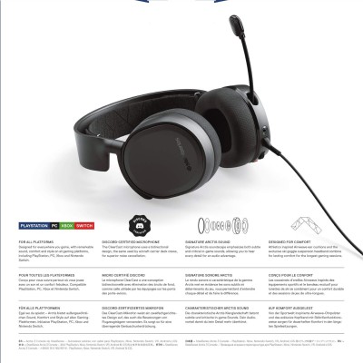 SteelSeries Arctis 3 Console, Stereo Wired Gaming Headset for Playstation 5 & 4 SteelSeries Arctis 3 Console, Stereo Wired Gaming Headset for Playstation 5 & 4