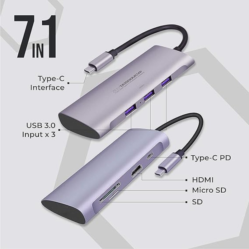 ZEBRONICS 7 in1 USB Type C Multiport Adapter Zeb TA1500UCVP with USB, HDMI, SD, Micro SD, Type C PD ZEBRONICS 7 in1 USB Type C Multiport Adapter Zeb TA1500UCVP with USB, HDMI, SD, Micro SD, Type C PD