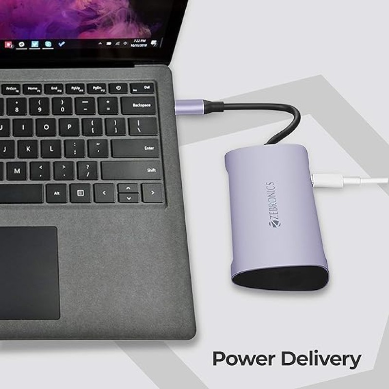 ZEBRONICS 7 in1 USB Type C Multiport Adapter Zeb TA1500UCVP with USB, HDMI, SD, Micro SD, Type C PD ZEBRONICS 7 in1 USB Type C Multiport Adapter Zeb TA1500UCVP with USB, HDMI, SD, Micro SD, Type C PD