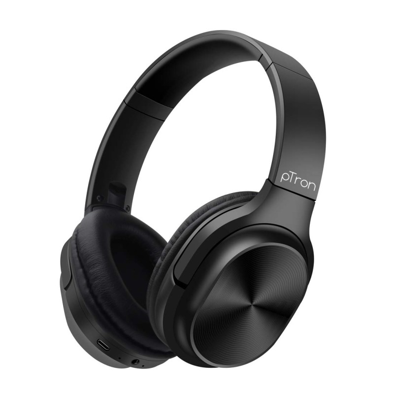 pTron Studio Classic Over Ear Wireless Headphones, Bluetooth 5.0 - (Black) pTron Studio Classic Over Ear Wireless Headphones, Bluetooth 5.0 - (Black)