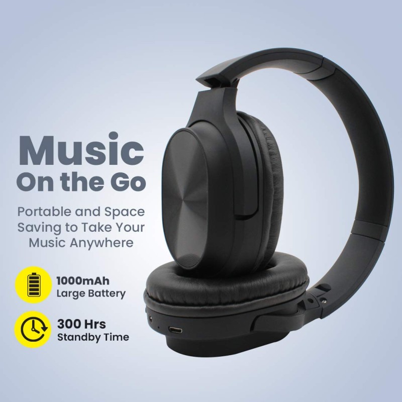 pTron Studio Classic Over Ear Wireless Headphones, Bluetooth 5.0 - (Black) pTron Studio Classic Over Ear Wireless Headphones, Bluetooth 5.0 - (Black)