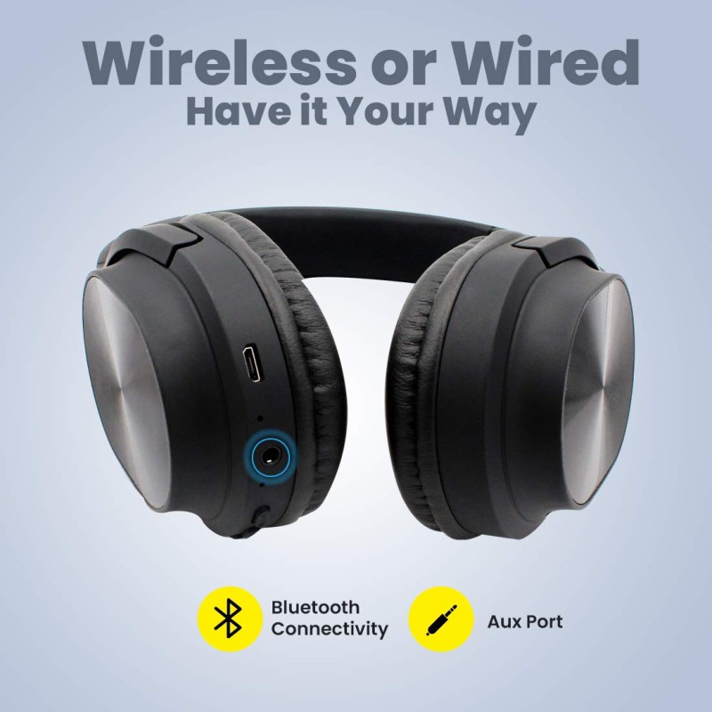 pTron Studio Classic Over Ear Wireless Headphones, Bluetooth 5.0 - (Black) pTron Studio Classic Over Ear Wireless Headphones, Bluetooth 5.0 - (Black)