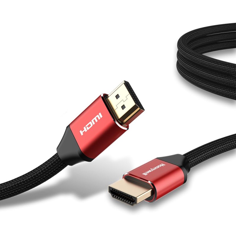Honeywell HDMI Cable 2.1 with Ethernet, 8k@60Hz, 4k@120Hz UHD Resolution, 2 Mtr(6.6ft) Honeywell HDMI Cable 2.1 with Ethernet, 8k@60Hz, 4k@120Hz UHD Resolution, 2 Mtr(6.6ft)