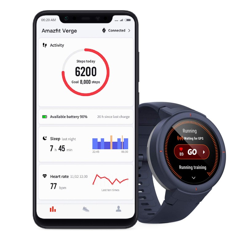Amazfit Verge Phone Call Smart Watch with Alexa-Built in (Blue) Amazfit Verge Phone Call Smart Watch with Alexa-Built in (Blue)