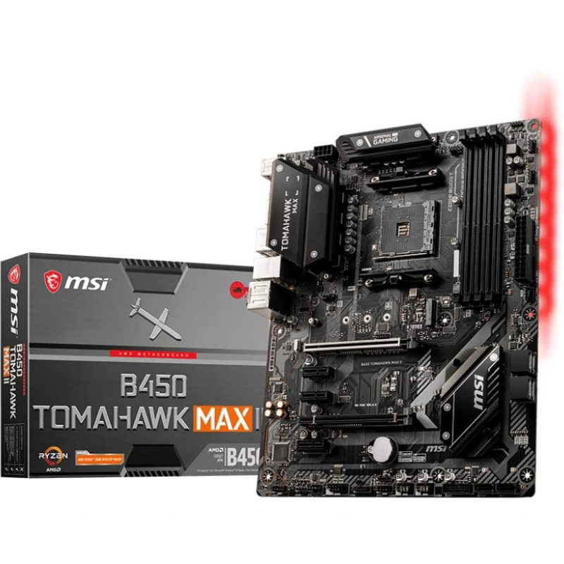 MSI B450 Tomahawk MAX II ATX Gaming Motherboard Socket AM4 DDR4 MSI B450 Tomahawk MAX II ATX Gaming Motherboard Socket AM4 DDR4