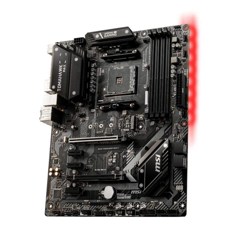 MSI B450 Tomahawk MAX II ATX Gaming Motherboard Socket AM4 DDR4 MSI B450 Tomahawk MAX II ATX Gaming Motherboard Socket AM4 DDR4