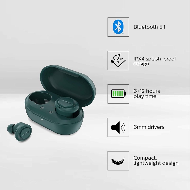 PHILIPS Audio Tat1225 Bluetooth Truly Wireless PHILIPS Audio Tat1225 Bluetooth Truly Wireless