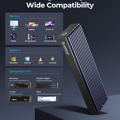 ORICO M2PV-C3 M.2 NVME SSD Enclosure (Not for SATA SSD) USB 3.1 Type C 