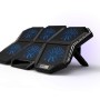 Cosmic Byte Meteoroid Laptop Cooling Pad with 6 Fan upto 17 inch laptops (Black/Blue)
