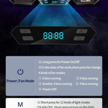 Cosmic Byte Meteoroid RGB Laptop Cooling Pad with 6 Fan upto 17 inch laptops (Black/Blue) Cosmic Byte Meteoroid RGB Laptop Cooling Pad with 6 Fan upto 17 inch laptops (Black/Blue)