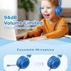 iClever Kids Headphones with Mic, Wired On Ear Headphones for Kids - Blue iClever Kids Headphones with Mic, Wired On Ear Headphones for Kids - Blue