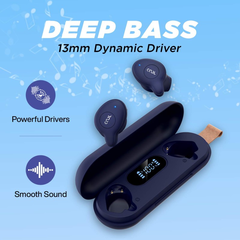 Coolpad Cool Bass Bluetooth Truly Wireless in Ear Earbuds with Mic (Blue) Coolpad Cool Bass Bluetooth Truly Wireless in Ear Earbuds with Mic (Blue)