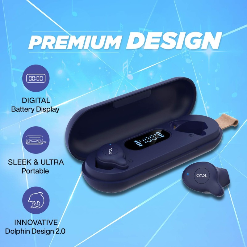 Coolpad Cool Bass Bluetooth Truly Wireless in Ear Earbuds with Mic (Blue) Coolpad Cool Bass Bluetooth Truly Wireless in Ear Earbuds with Mic (Blue)