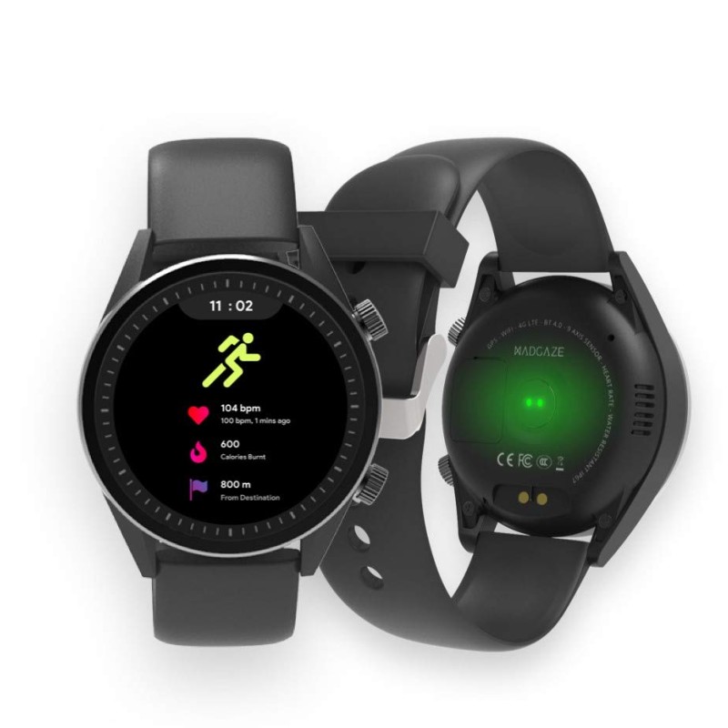 WatchOut Wearables Presents Mad Gaze : World's First Gesture Controlled & 4G IoT Enabled Silicone Smartwatch (Black) WatchOut Wearables Presents Mad Gaze : World's First Gesture Controlled & 4G IoT Enabled Silicone Smartwatch (Black)