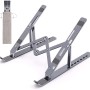 Cosmic Byte Adjustable Aluminum Portable Laptop Rack Stand for Upto 17" laptops, Tablets, Mobiles, Books with Pouch (Dark Grey)