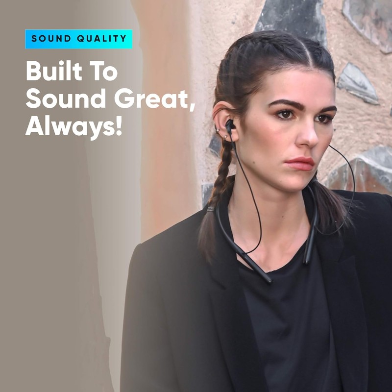 Mivi Collar 2B Bluetooth Wireless in Ear Earphones, 24 Hours Playtime, IPX7 Water Proof, Booming Bass, Magnetic Buds, Bluetooth 5.0 with mic (Black) Mivi Collar 2B Bluetooth Wireless in Ear Earphones, 24 Hours Playtime, IPX7 Water Proof, Booming Bass, Magnetic Buds, Bluetooth 5.0 with mic (Black)