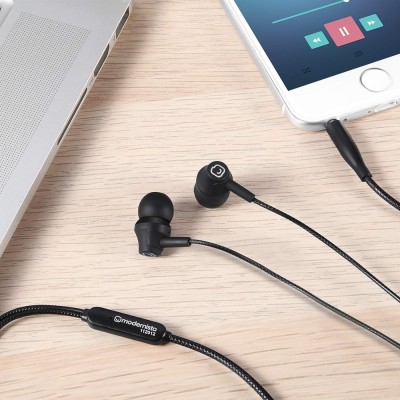 Modernista DopePlugs High Bass in Ear Wired Earphones with Mic, Black