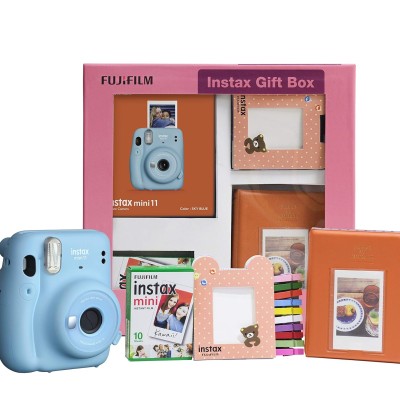Fujifilm Instax Mini 11 Instant Camera (Sky Blue) Gift Box with 10 Shots Fujifilm Instax Mini 11 Instant Camera (Sky Blue) Gift Box with 10 Shots