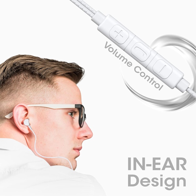 ZEBRONICS Zeb-Buds C2 in Ear Type C Wired Earphones with Mic (White) ZEBRONICS Zeb-Buds C2 in Ear Type C Wired Earphones with Mic (White)