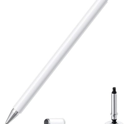 Dyazo Aluminium Fine Point Stylus Pen with Spare Disk for Touch Screens Devices (White) Dyazo Aluminium Fine Point Stylus Pen with Spare Disk for Touch Screens Devices (White)