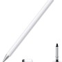 Dyazo Aluminium Fine Point Stylus Pen with Spare Disk for Touch Screens Devices (White)