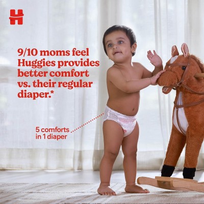 Huggies Wonder Pants, Medium Size Diapers (7-12 kg), 50 Count with 12 Hour Protection,White,Pack of 1