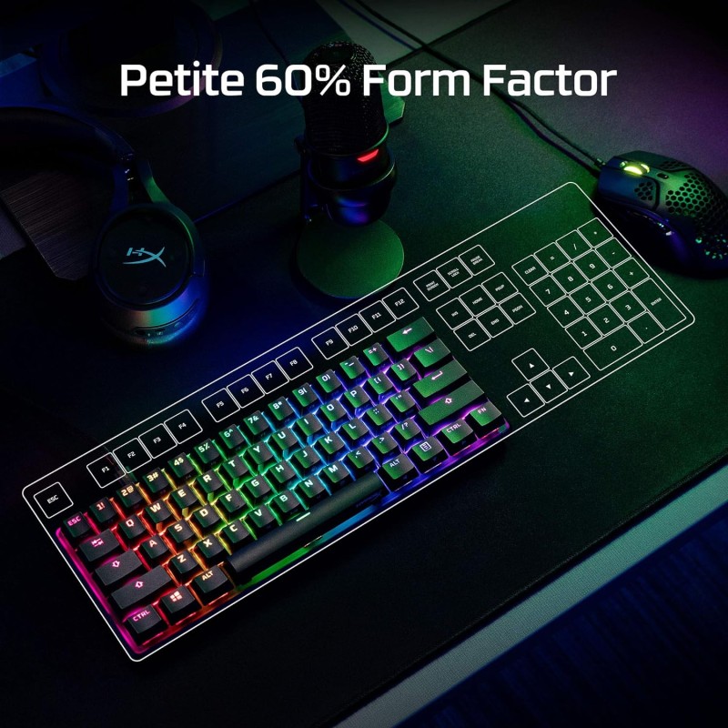 HyperX Alloy Origins 60 - USB-C Mechanical Gaming Keyboard - Ultra Compact 60% Form Factor - Red Switch HyperX Alloy Origins 60 - USB-C Mechanical Gaming Keyboard - Ultra Compact 60% Form Factor - Red Switch
