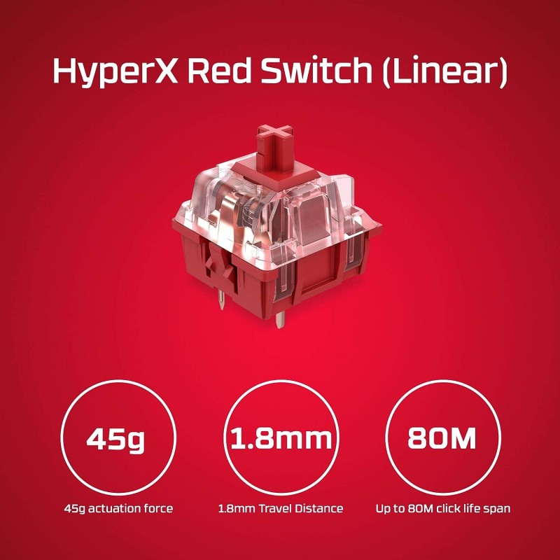 HyperX Alloy Origins 60 - USB-C Mechanical Gaming Keyboard - Ultra Compact 60% Form Factor - Red Switch HyperX Alloy Origins 60 - USB-C Mechanical Gaming Keyboard - Ultra Compact 60% Form Factor - Red Switch