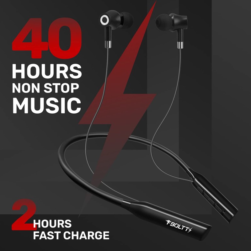Fire-Boltt BN1400 Bluetooth Wireless In Ear Earphones with Mic (Black) Fire-Boltt BN1400 Bluetooth Wireless In Ear Earphones with Mic (Black)