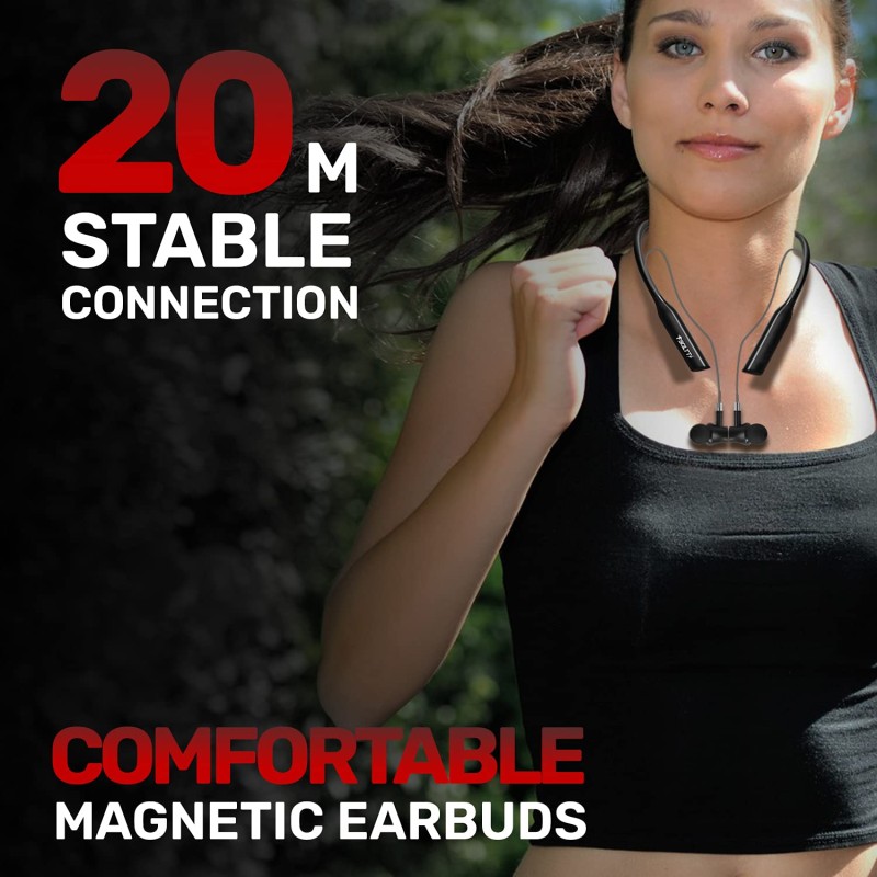 Fire-Boltt BN1400 Bluetooth Wireless In Ear Earphones with Mic (Black) Fire-Boltt BN1400 Bluetooth Wireless In Ear Earphones with Mic (Black)