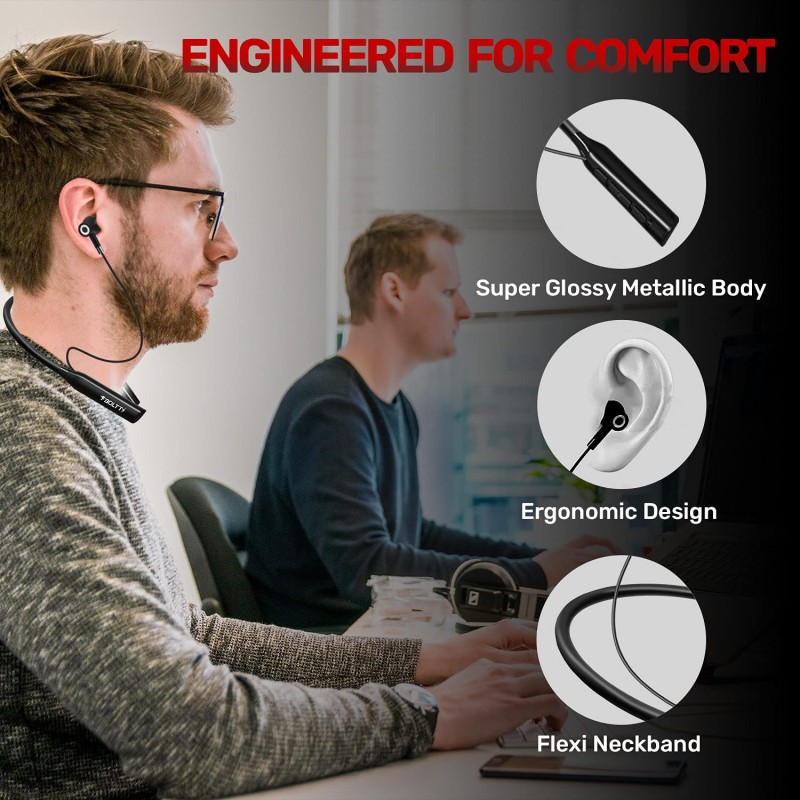 Fire-Boltt BN1400 Bluetooth Wireless In Ear Earphones with Mic (Black) Fire-Boltt BN1400 Bluetooth Wireless In Ear Earphones with Mic (Black)