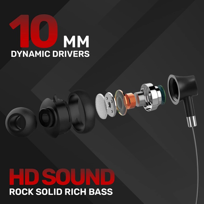 Fire-Boltt BN1400 Bluetooth Wireless In Ear Earphones with Mic (Black) Fire-Boltt BN1400 Bluetooth Wireless In Ear Earphones with Mic (Black)