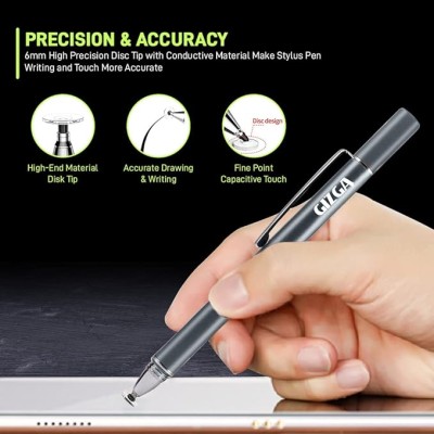 Gizga Essentials Capacitive Stylus Digital Smart Pen| Metallic Grey Gizga Essentials Capacitive Stylus Digital Smart Pen| Metallic Grey