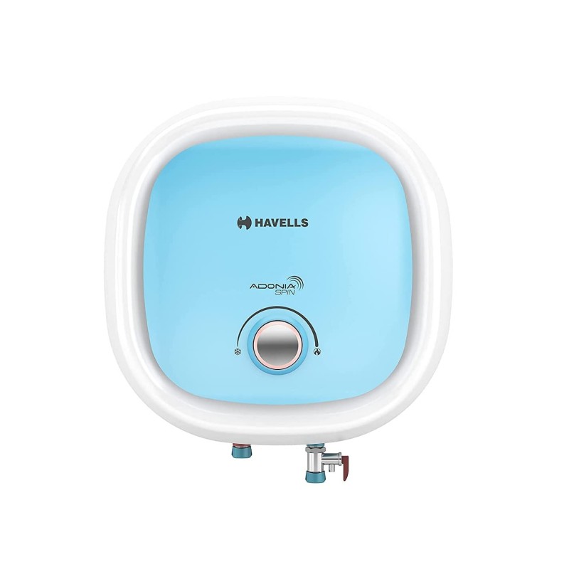 Havells Adonia Spin 10-Litre Vertical Storage Water Heater (Geyser) White Blue 5 Star Havells Adonia Spin 10-Litre Vertical Storage Water Heater (Geyser) White Blue 5 Star